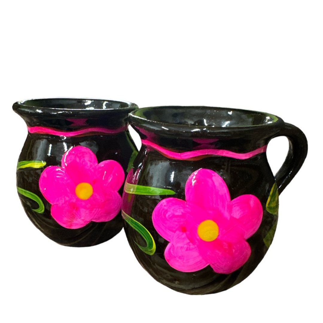 JARRO NEGRO PINTADO A MANO